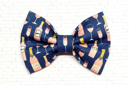 Dog Bow Tie, Bow Tie for Dog, Rosé Dog Bow Tie, Doggie Bow Tie, Wine Bottle Dog Bow Tie, Dog Collar Accessory, Wine Dog Bow Tie