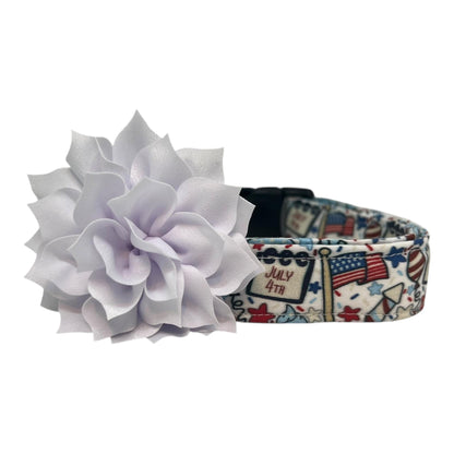 Patriotic Dog Collar, 4th of July Dog Collar, Festive Red White & Blue Dog Collar, Patriotic Collar for Dog, July 4th Collar for Dogs