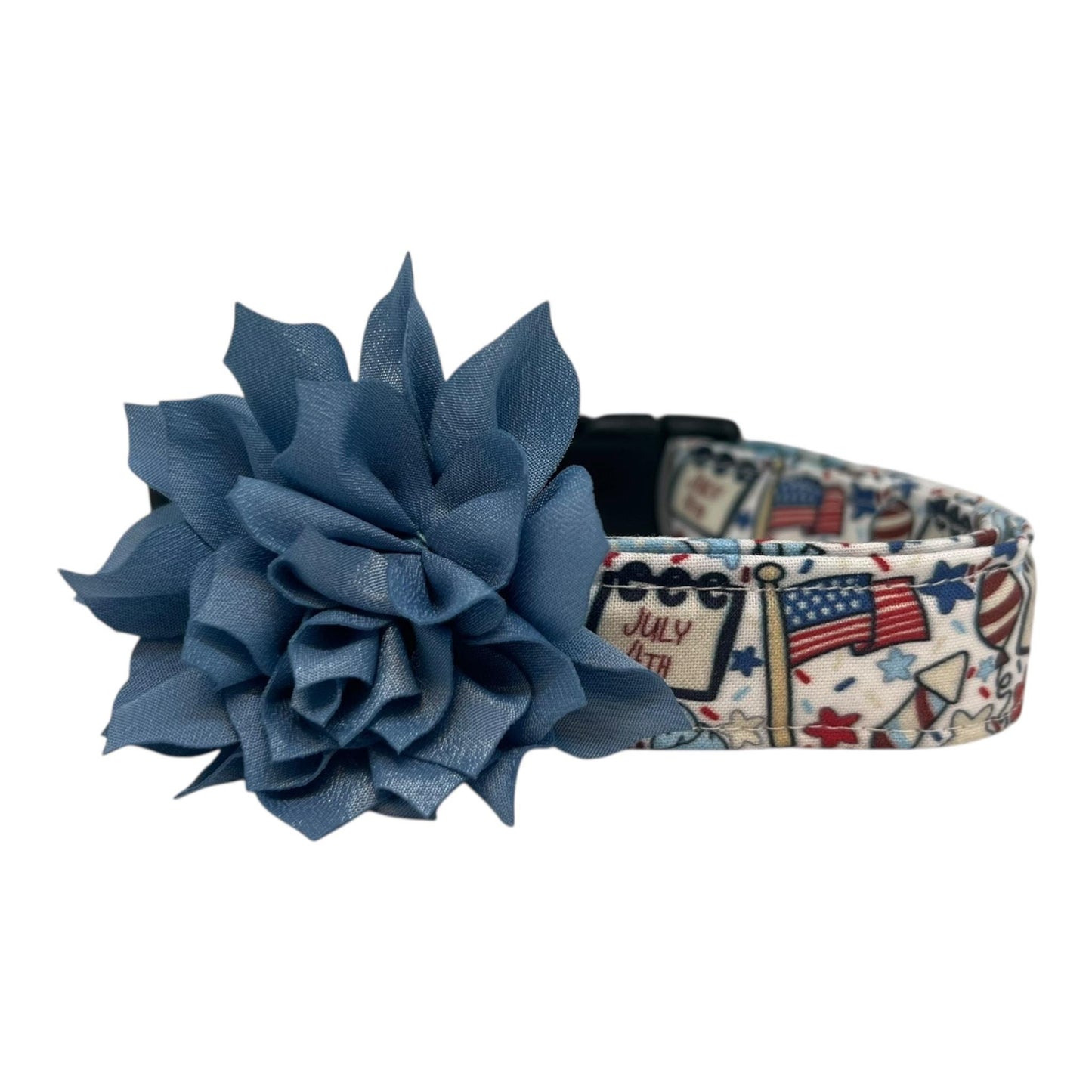 Patriotic Dog Collar, 4th of July Dog Collar, Festive Red White & Blue Dog Collar, Patriotic Collar for Dog, July 4th Collar for Dogs
