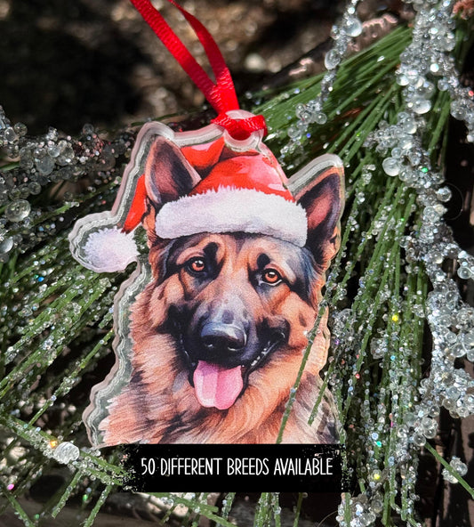 Die Cut Acrylic Dog Ornament