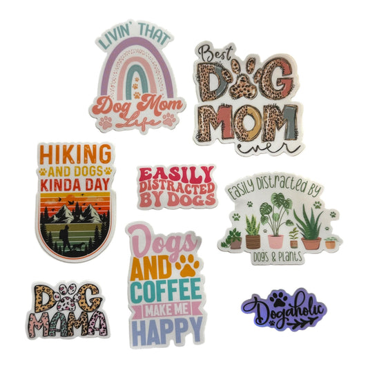 Dog Stickers, Dog Theme Stickers, Stickers, Water Bottle Stickers, Die Cut Stickers, Laptop Stickers, Waterproof Stickers, Vinyl Stickers