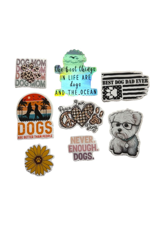 Dog Stickers, Dog Theme Stickers, Stickers, Water Bottle Stickers, Die Cut Stickers, Laptop Stickers, Waterproof Stickers, Vinyl Stickers