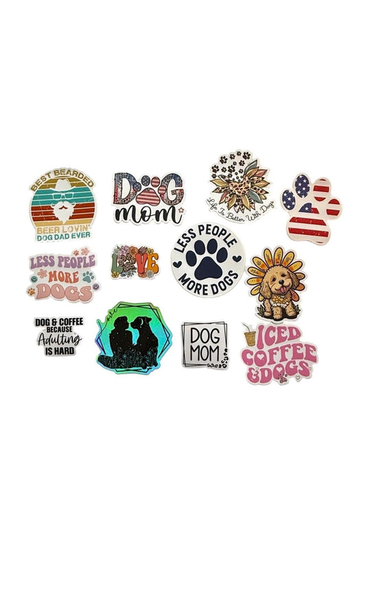 Dog Stickers, Dog Theme Stickers, Stickers, Water Bottle Stickers, Die Cut Stickers, Laptop Stickers, Waterproof Stickers, Vinyl Stickers