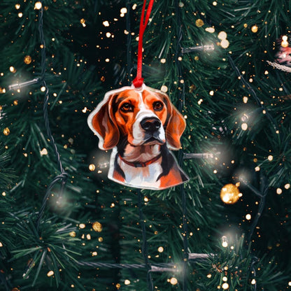 Die Cut Acrylic Beagle Ornament