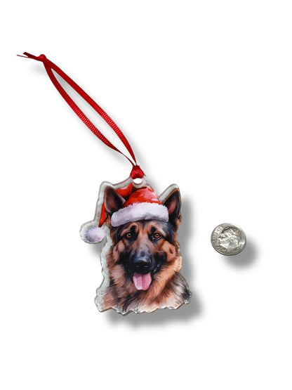 German Shepherd Die Cut Acrylic Ornament
