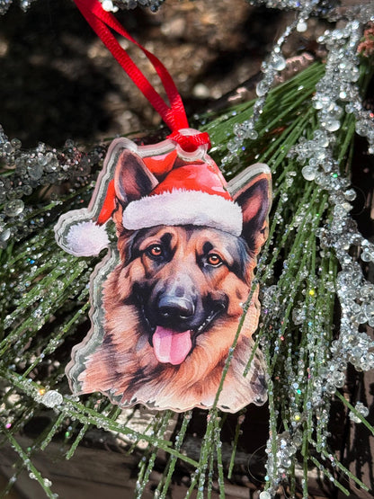 German Shepherd Die Cut Acrylic Ornament