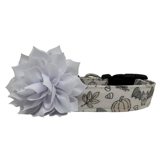 Halloween Dog Collar with Flower