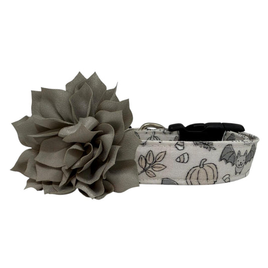 Halloween Dog Collar with Flower