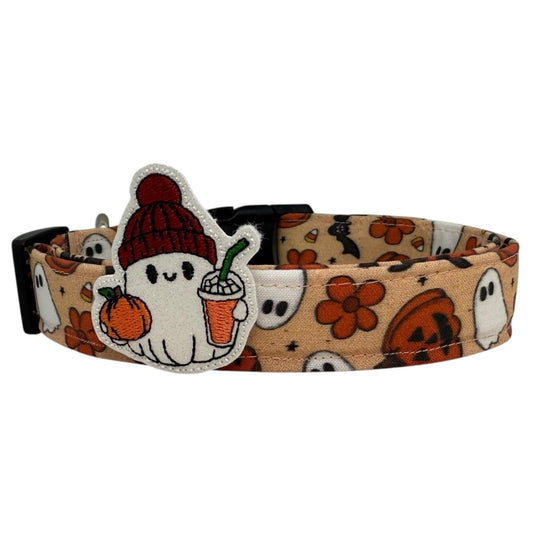 Halloween Dog Collar, Dog Collar for Halloween, Ghost and Pumpkin Halloween Dog Collar, Pumpkin Dog Collar, Ghost Dog Collar, Halloween Bats