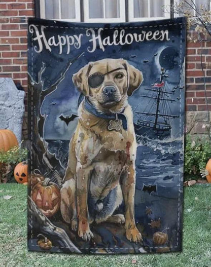 Halloween Labrador Garden Flag