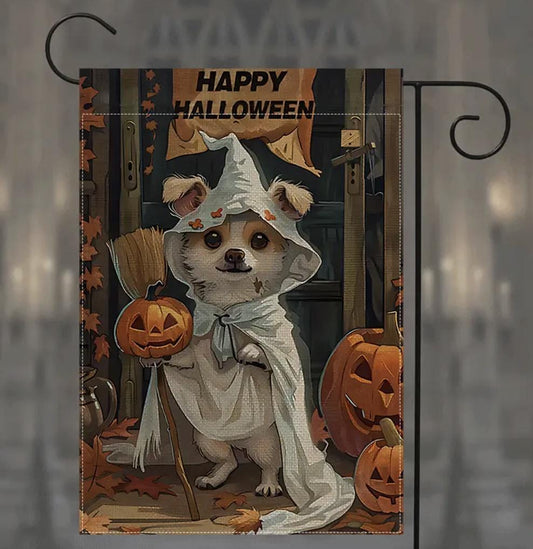 Chihuahua Garden Flag, Halloween Chihuahua Garden Flag, Dog Garden Flag, Fall Garden Flag, Chihuahua Flag, Fall Dog Flag, Garden Flag