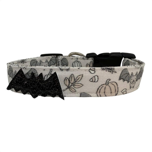 Halloween Dog Collar, Neutral Halloween Dog Collar, Pumpkin Dog Collar,  Collar for Halloween, Halloween Collar