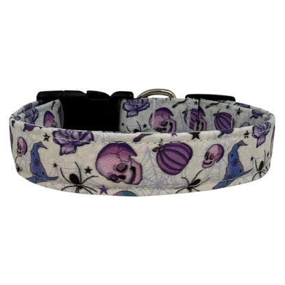 Halloween Dog Collar, Dog Collar for Halloween, Purple Halloween Dog Collar, Spooky Gothic Dog Collar, Witchy Fall Dog Collar, Halloween Dog