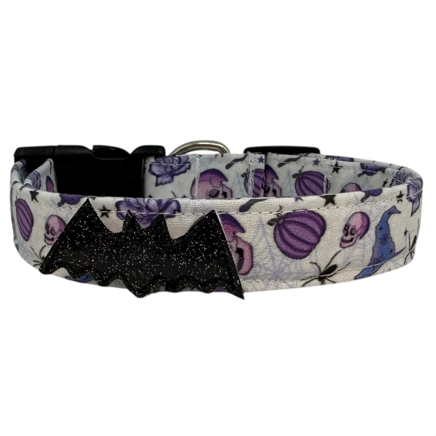 Halloween Dog Collar, Dog Collar for Halloween, Purple Halloween Dog Collar, Spooky Gothic Dog Collar, Witchy Fall Dog Collar, Halloween Dog