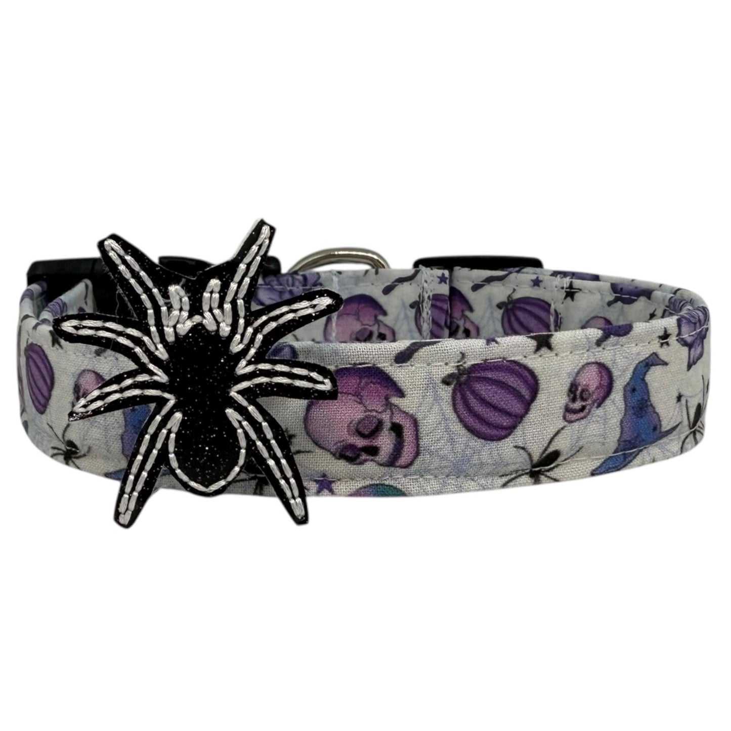 Halloween Dog Collar, Dog Collar for Halloween, Purple Halloween Dog Collar, Spooky Gothic Dog Collar, Witchy Fall Dog Collar, Halloween Dog