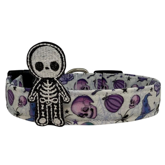 Halloween Dog Collar, Dog Collar for Halloween, Purple Halloween Dog Collar, Spooky Gothic Dog Collar, Witchy Fall Dog Collar, Halloween Dog