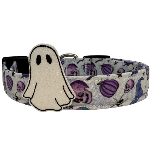 Halloween Dog Collar, Dog Collar for Halloween, Purple Halloween Dog Collar, Spooky Gothic Dog Collar, Witchy Fall Dog Collar, Halloween Dog